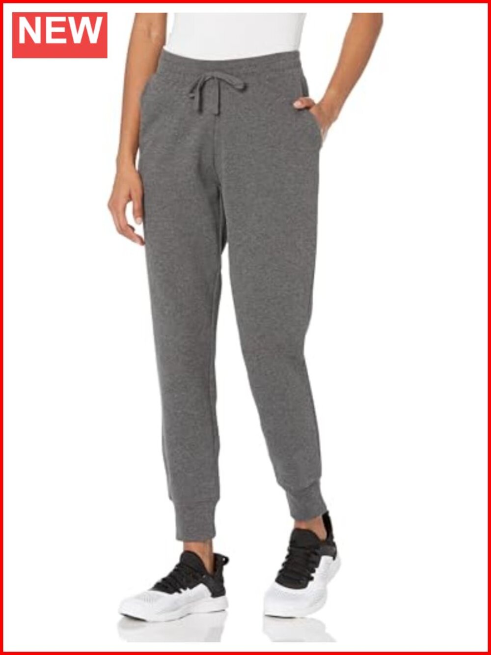 Cotton Fleece Jogger Sweatpants with Drawstring and Pockets